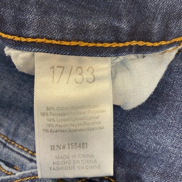 Simple Society Denim Blue Skinny Jeans Hi Rise Button Fly Size 32 - Picture 5 of 5